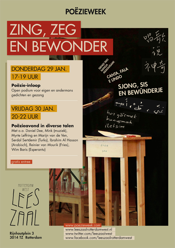 Poëzieweek – Zing, zeg en bewonder