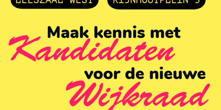 9 maart, 19:30 – Maak kennis met kandidaten voor de nieuwe wijkraad